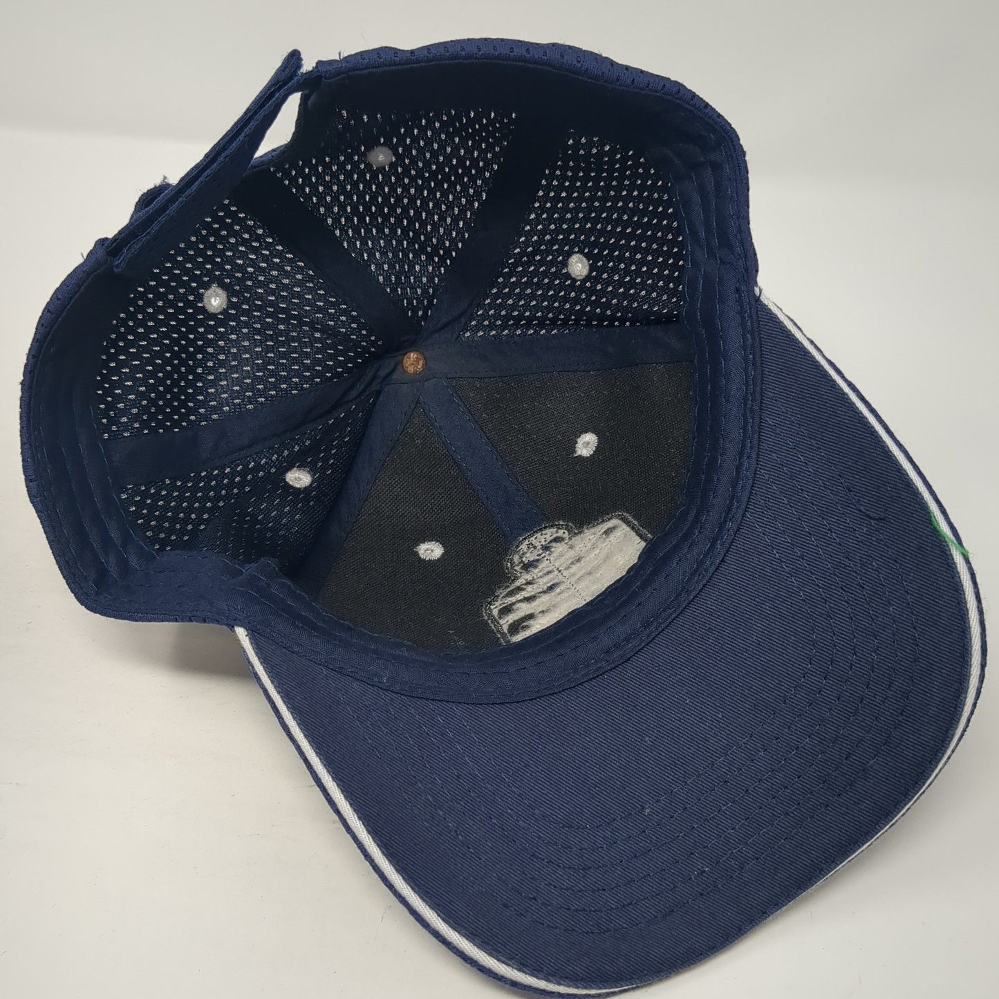 Pow Wow Strapback Hat Blue One Size Adjustable Solid 6 Panel Outdoor