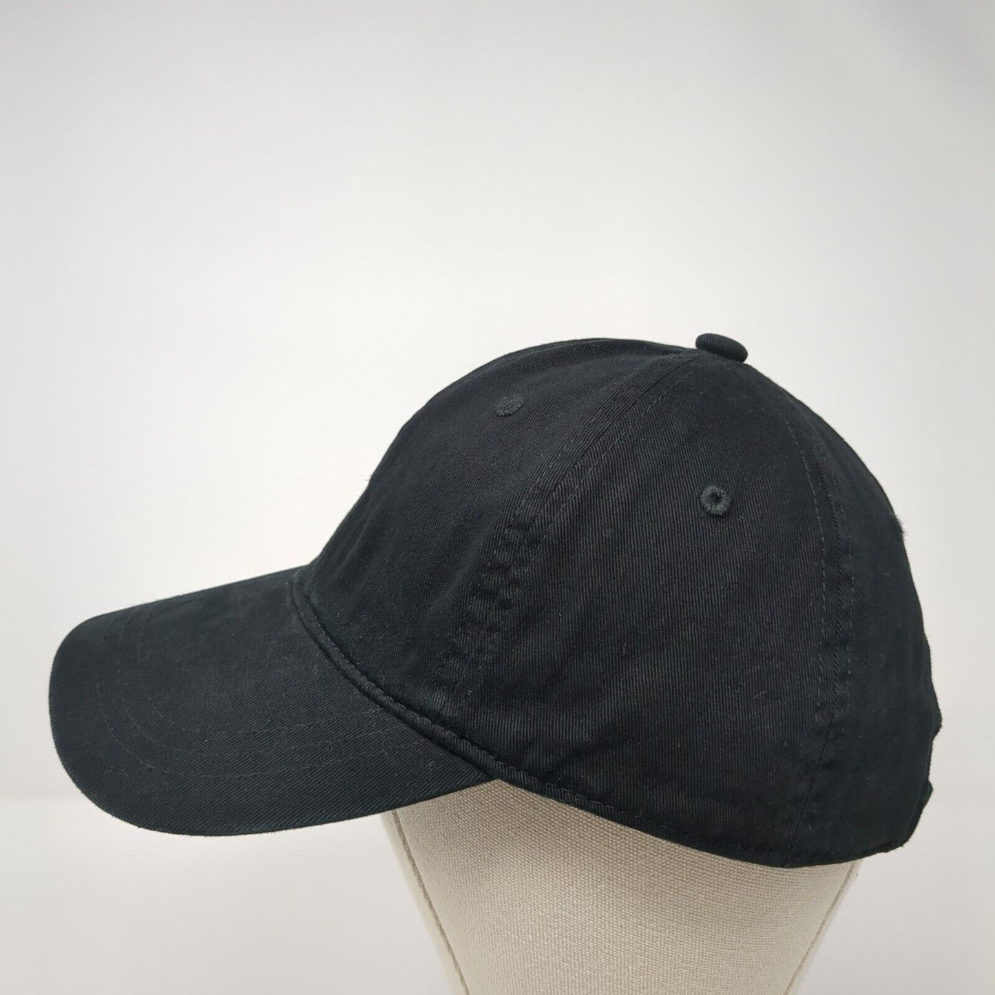 Universal Thread Slideback Hat Black One Size Adjustable Blank 6 Panel