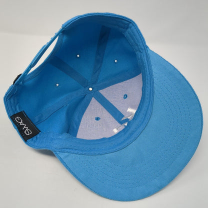 KC Snapback Hat Blue One Size Adjustable Embroidered Vented Holes 6 Panel Swag
