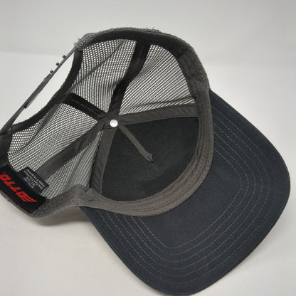 Otto Snapback Mesh Back Trucker Hat Black One Size Letter F Logo Patch