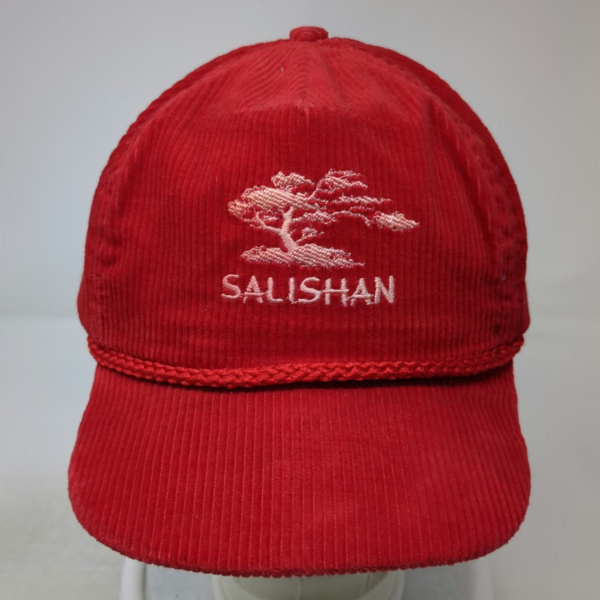 Imperial Headwear 5 Panel Red Hat One Size Corduroy Rope Bonsai Salishan Golf