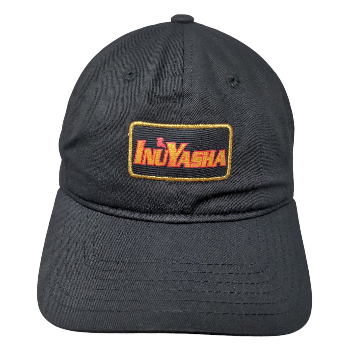 InuYasha Slideback Hat Black One Size Adjustable Vent Holes 6 Panel