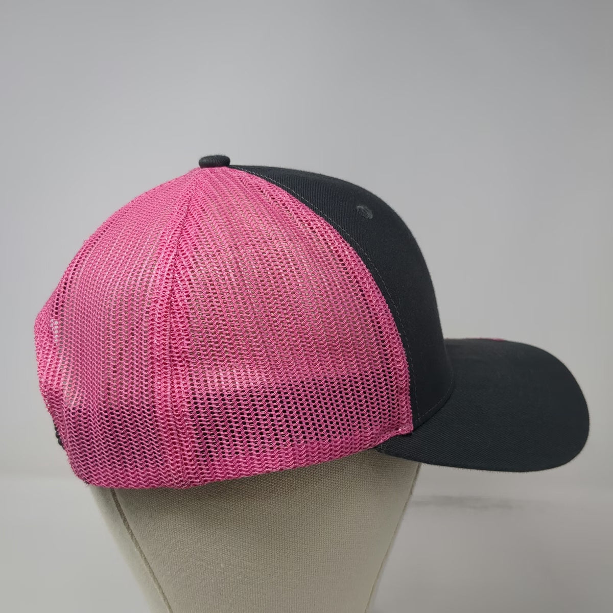 Richardson Trucker Hat Black Pink One Size Mesh Snapback CCS Concrete Supply