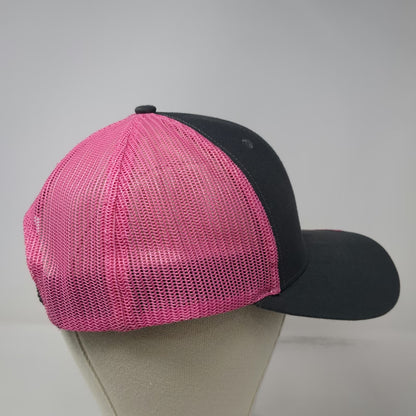 Richardson Trucker Hat Black Pink One Size Mesh Snapback CCS Concrete Supply