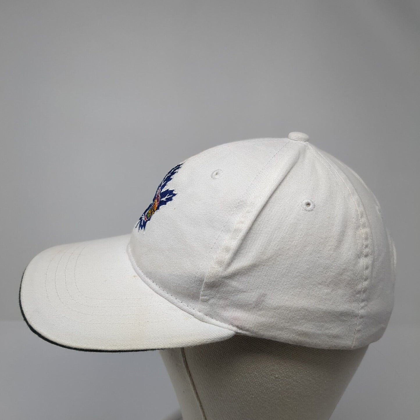 Cap America Strapback Hat White One Size Cap America Embroidered Logo