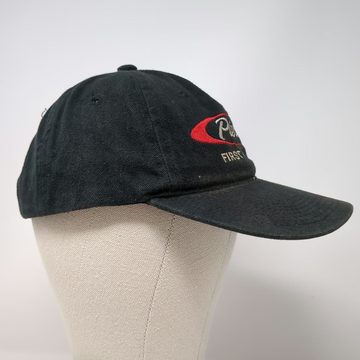 Headliner Snapback Black One Size Hat Pierce First In Inc Cotton Embroidered