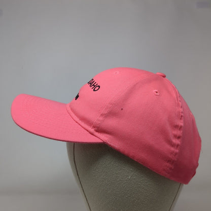 Young Idaho Ram Strapback Hat Pink OS Adjustable Embroidered Port & Company