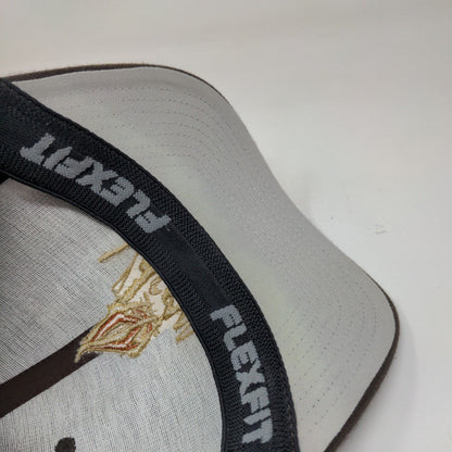 Volcom Fitted Hat Brown S-M Embroidered Flexfit 6 Panel Yupoong