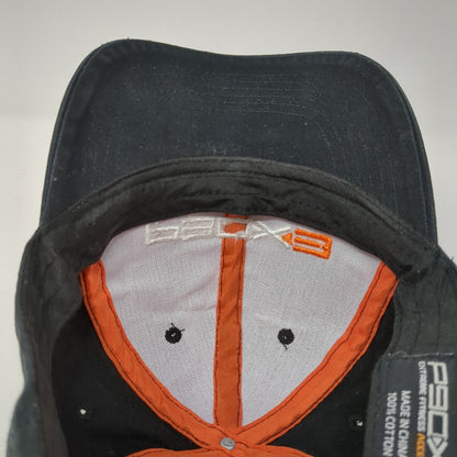 P90X3 Strapback Hat Black One Size Adjustable Embroidered 6 Panel Cotton