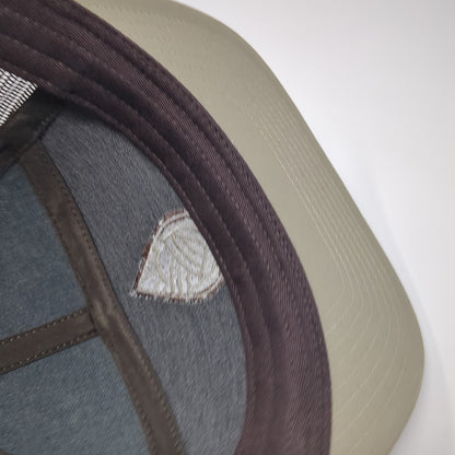 Richardson Snapback Trucker Hat Brown One Size Adjustable Embroidered Mesh Back