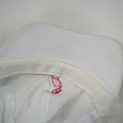 Big Baseball Cap White One Size Flamingo Yooz Logo Strapback Cotton Hat