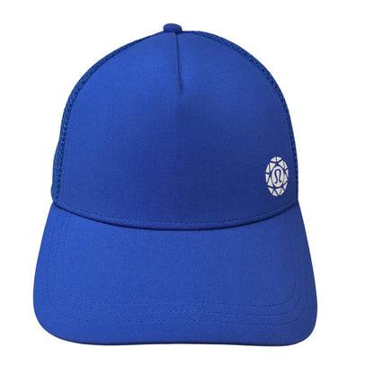 Lululemon Snapback Trucker Hat Blue Small Adjustable Breathable Mesh Back