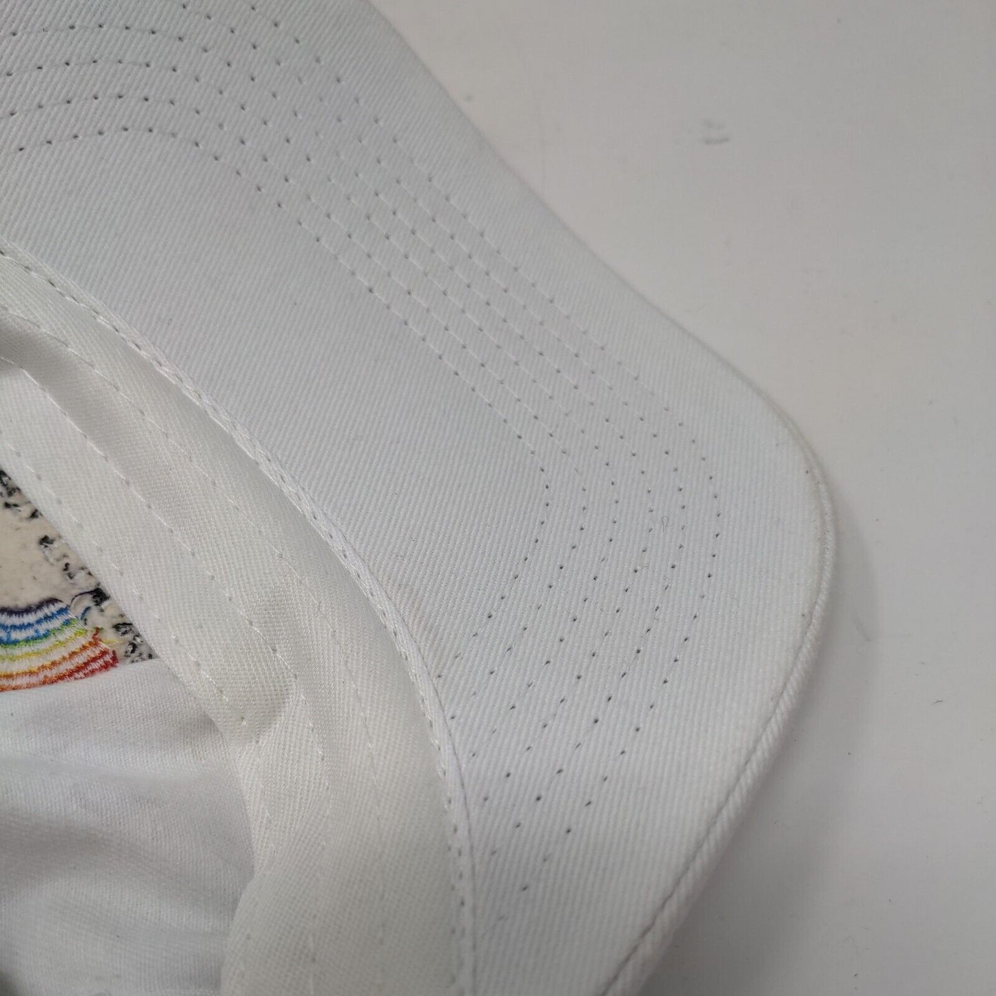 Deep Eddy Vodka Pride Rainbow Slideback Hat White One Size Embroidered