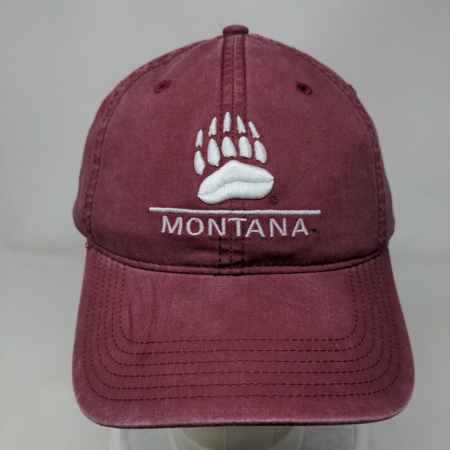 Montana Slideback Hat Red One Size Adjustable Embroidered Legacy