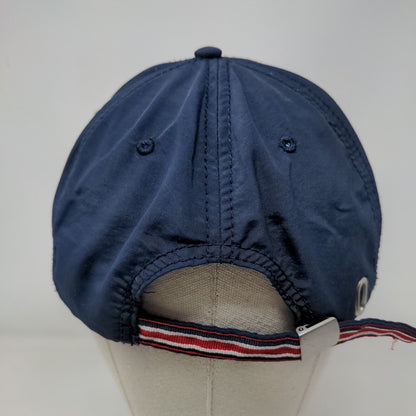 Unbranded Slideback Hat Blue One Size Adjustable Vented Holes 6 Panel Blank