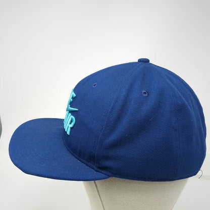 Nike Snapback Hat Blue One Size Air Swoosh Flat Brim Embroidered Athletic Sport