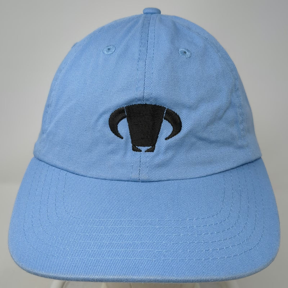Knipe Land Baseball Cap Blue One Size Slideback Cotton Ram Horns Logo Curved Hat