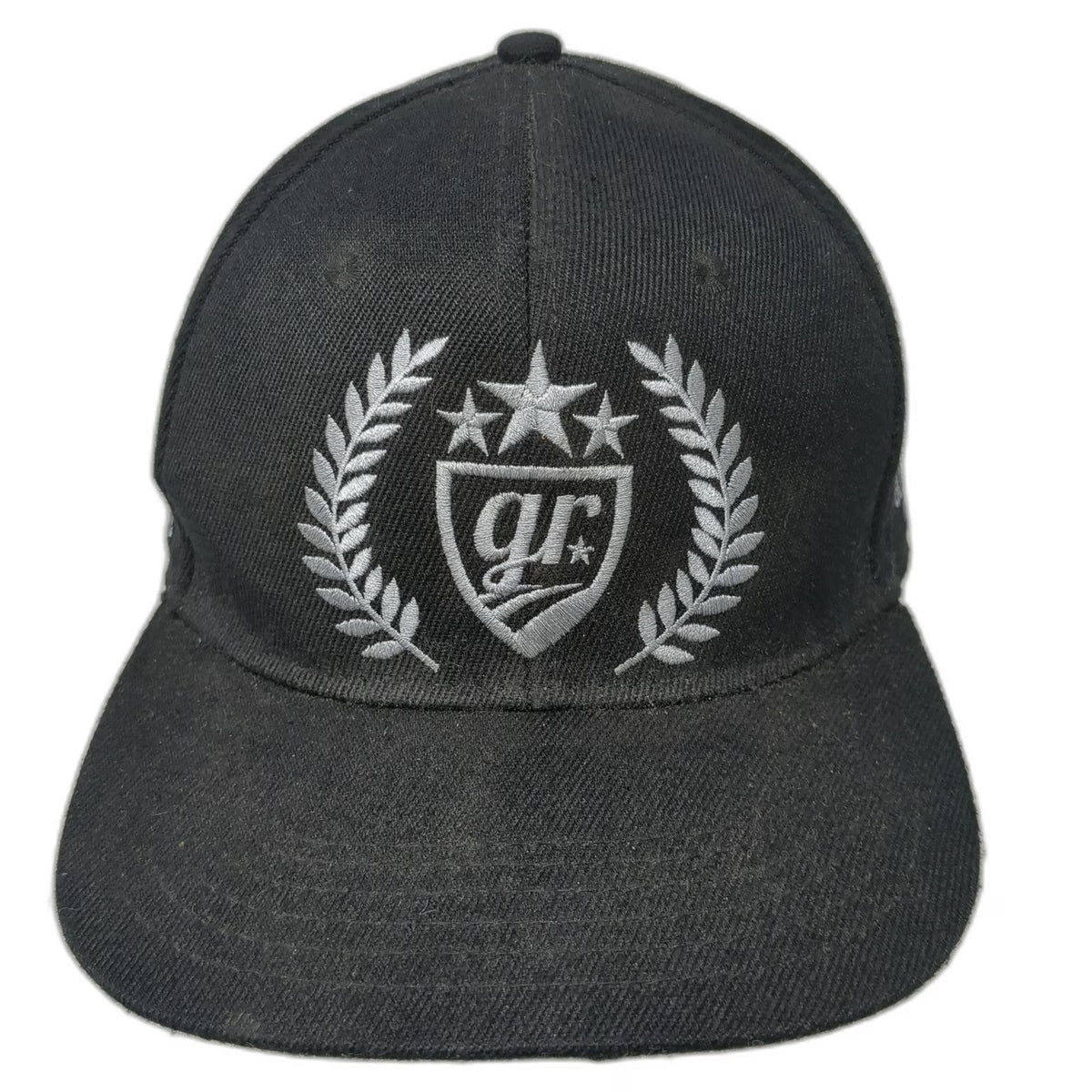 GRX Snapback Black One Size GoldRush Rally Embroidered Shield Laurel Wreath Hat