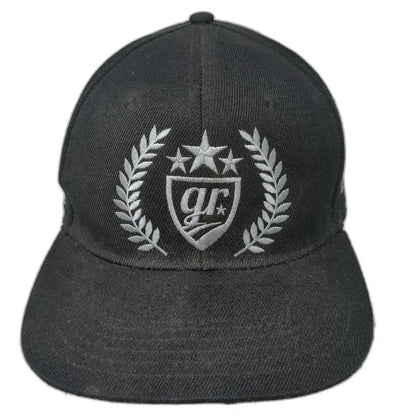 GRX Snapback Black One Size GoldRush Rally Embroidered Shield Laurel Wreath Hat
