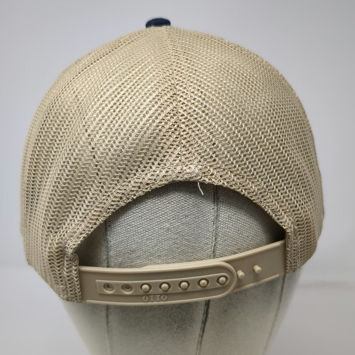 OTTO Trucker Hat Beige Blue One Size Alexander Cowboy Association Mesh Snapback