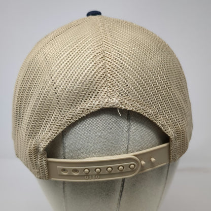 OTTO Trucker Hat Beige Blue One Size Alexander Cowboy Association Mesh Snapback
