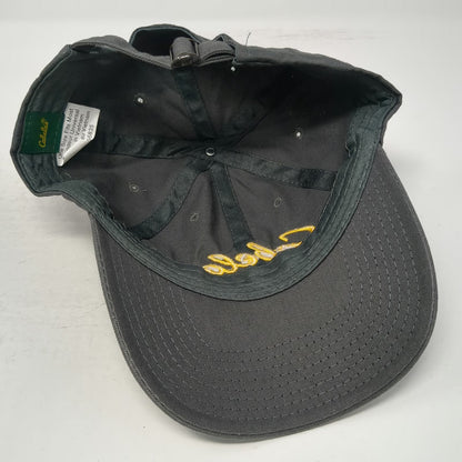 Cabela's Club Baseball Cap Gray One Size Adjustable Yellow Script Logo Hat