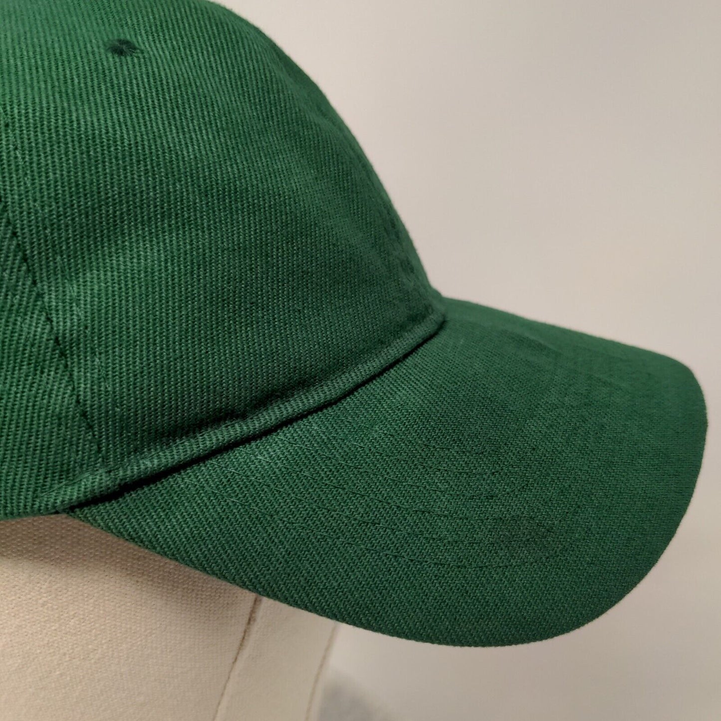 Unbranded Strapback Hat Green One Size Adjustable Vented Holes Blank Polyester