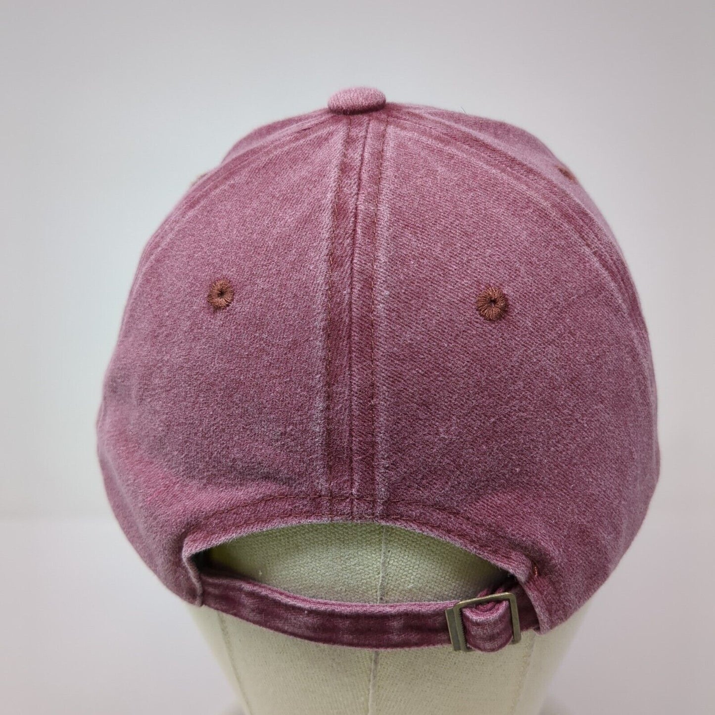 Meinicy Slideback Hat Red One Size Adjustable Vented Holes 6 Panel Blank