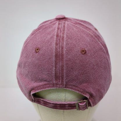 Meinicy Slideback Hat Red One Size Adjustable Vented Holes 6 Panel Blank
