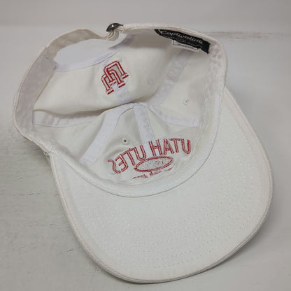 Captivating Utah Utes NCAA Cap White One Size Slideback Cotton Embroidery SLC UU