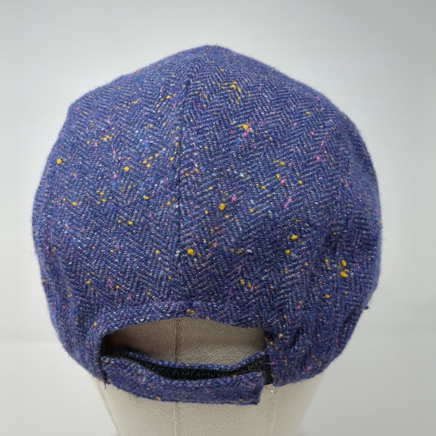 August Strapback Hat Blue One Size Adjustable Speckled Lined Blank
