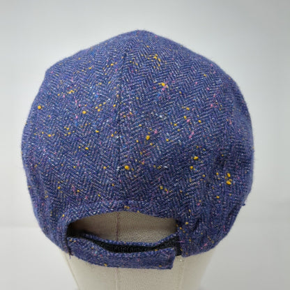 August Strapback Hat Blue One Size Adjustable Speckled Lined Blank