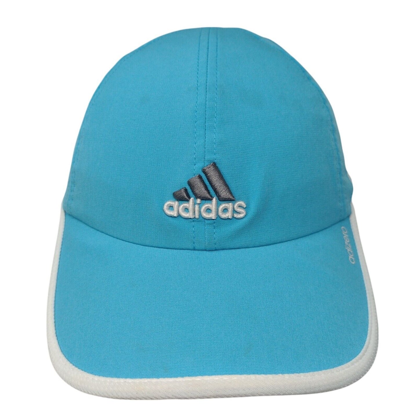 Adidas Adizero Fitted Hat Blue S/M Embroidered Breathable Mesh 6 Panel