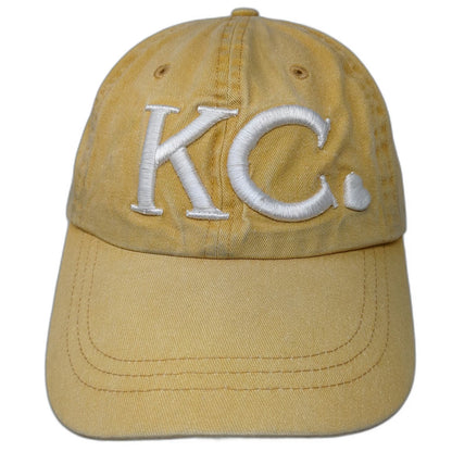 Holloway Baseball Cap Yellow One Size KC Heart Embroidery Cotton Adjustable Hat