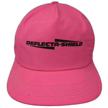 Deflecta-Shield 5 Panel Pink One Size Snapback Hat Printed Logo Mesh Support