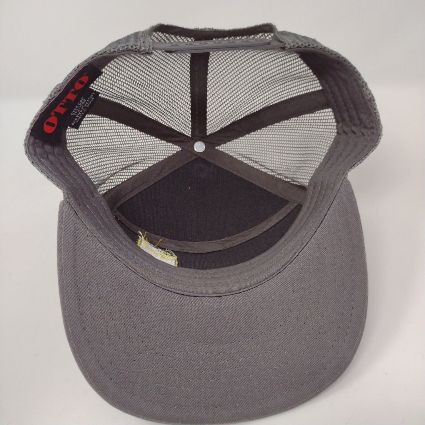 Idaho Army National Guard Snapback Trucker Hat Gray OSFM Mesh Back Otto