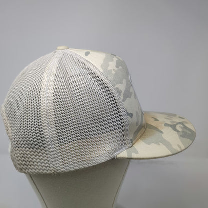 Yupoong Trucker Hat Beige Gray Camo One Size Midnight Pipeline Mudflap Girl
