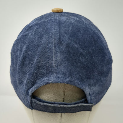 Hallifax Baseball Cap Blue Beige OSFM New Zealand Kiwi Silver Fern Leather hat