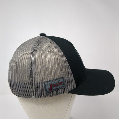 McMillen Jacobs Snapback Trucker Hat Black One Size Mesh Back Adjustable