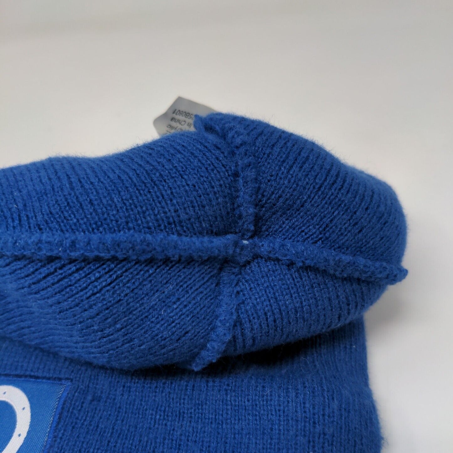 BDa Men's Knit Beanie Hat Cap NFL Indianapolis Colts Logo Blue White