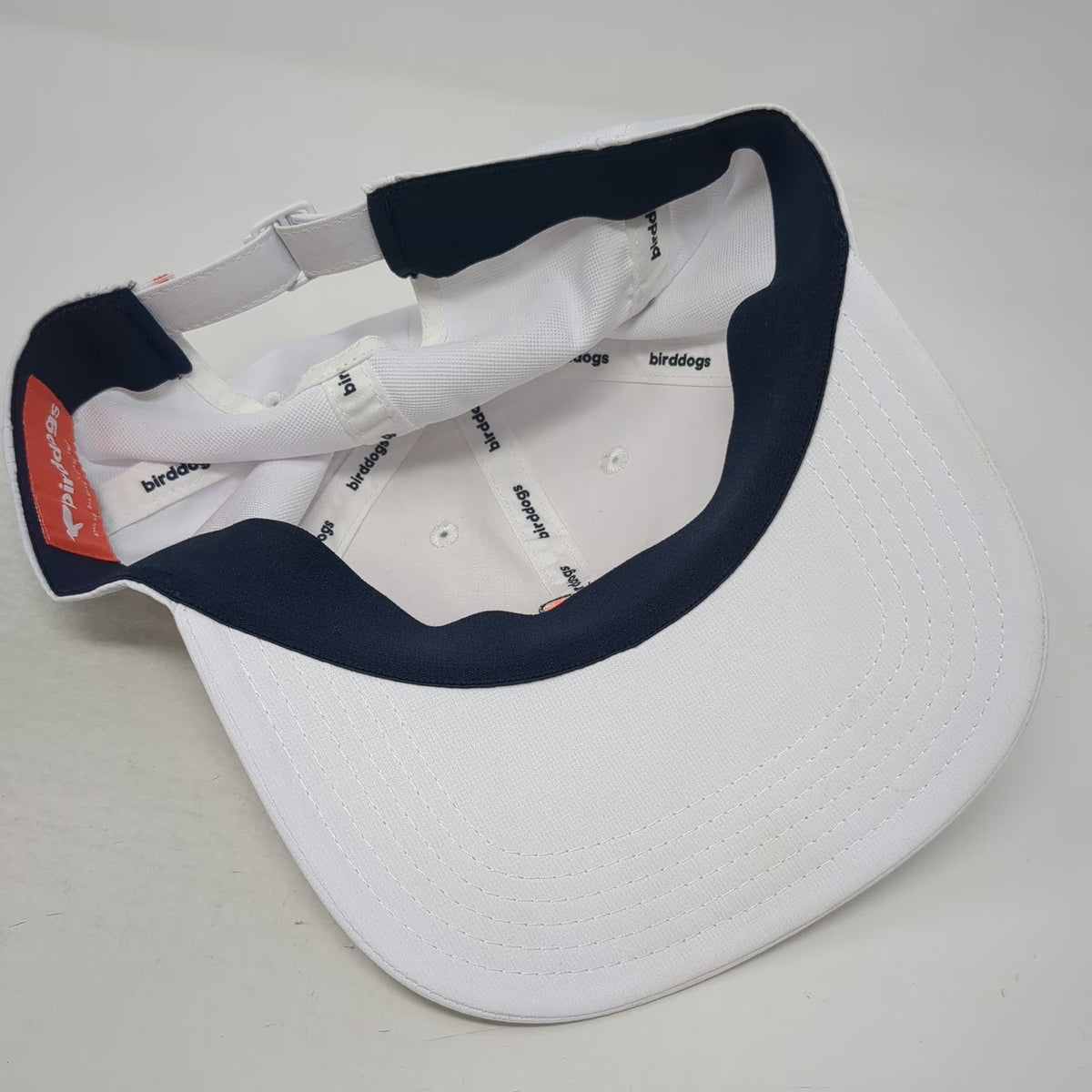 Birddogs Baseball Cap White One Size Performance Slideback Hummingbird Logo Hat