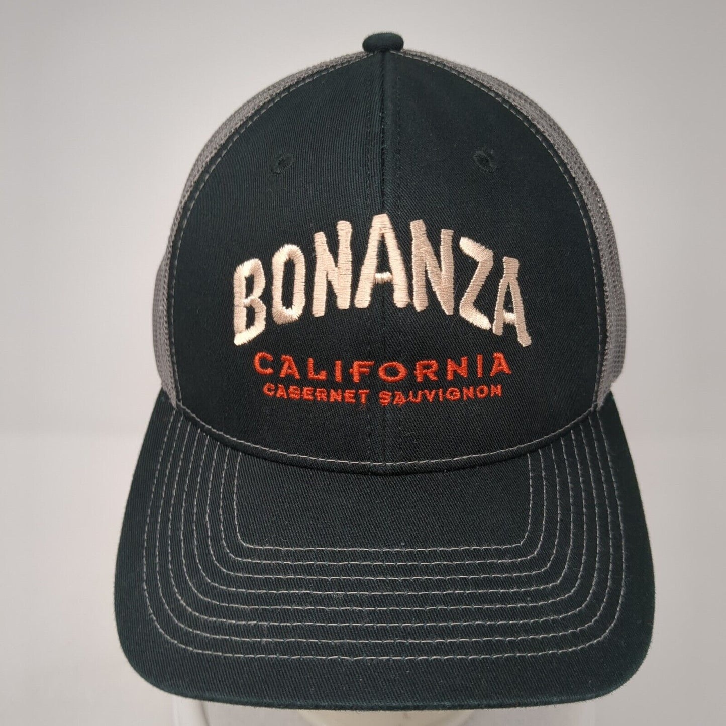 Bonanza California Snapback Trucker Hat Black One Size Mesh Back Outdoor