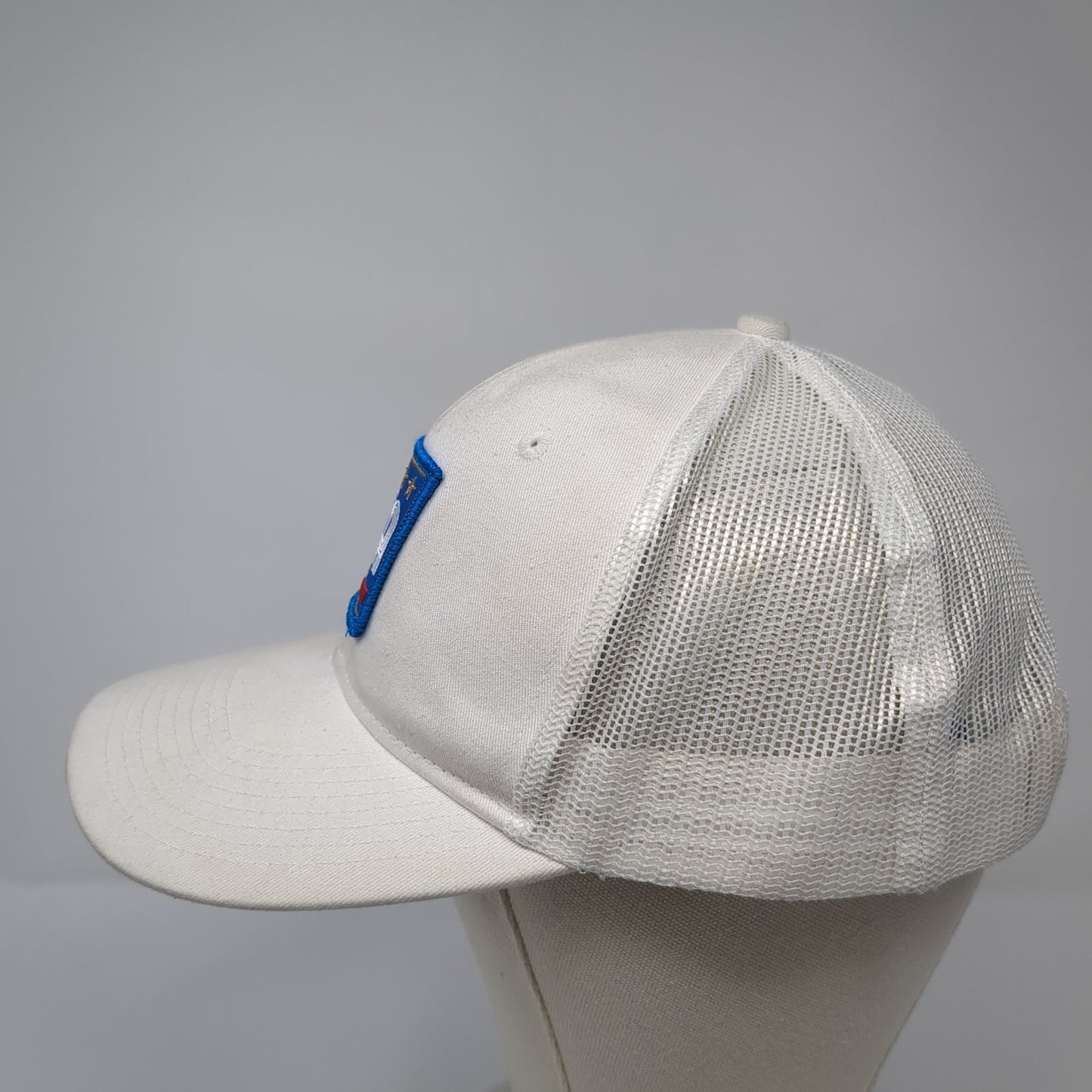 ITA Snapback Trucker Hat White One Size Solid Mesh Back Port Authority
