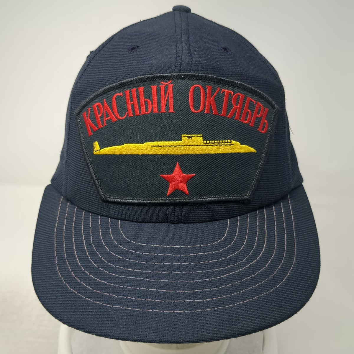 Snapback Blue Red October Submarine Star Made USA Hat Movie Russian Vintage