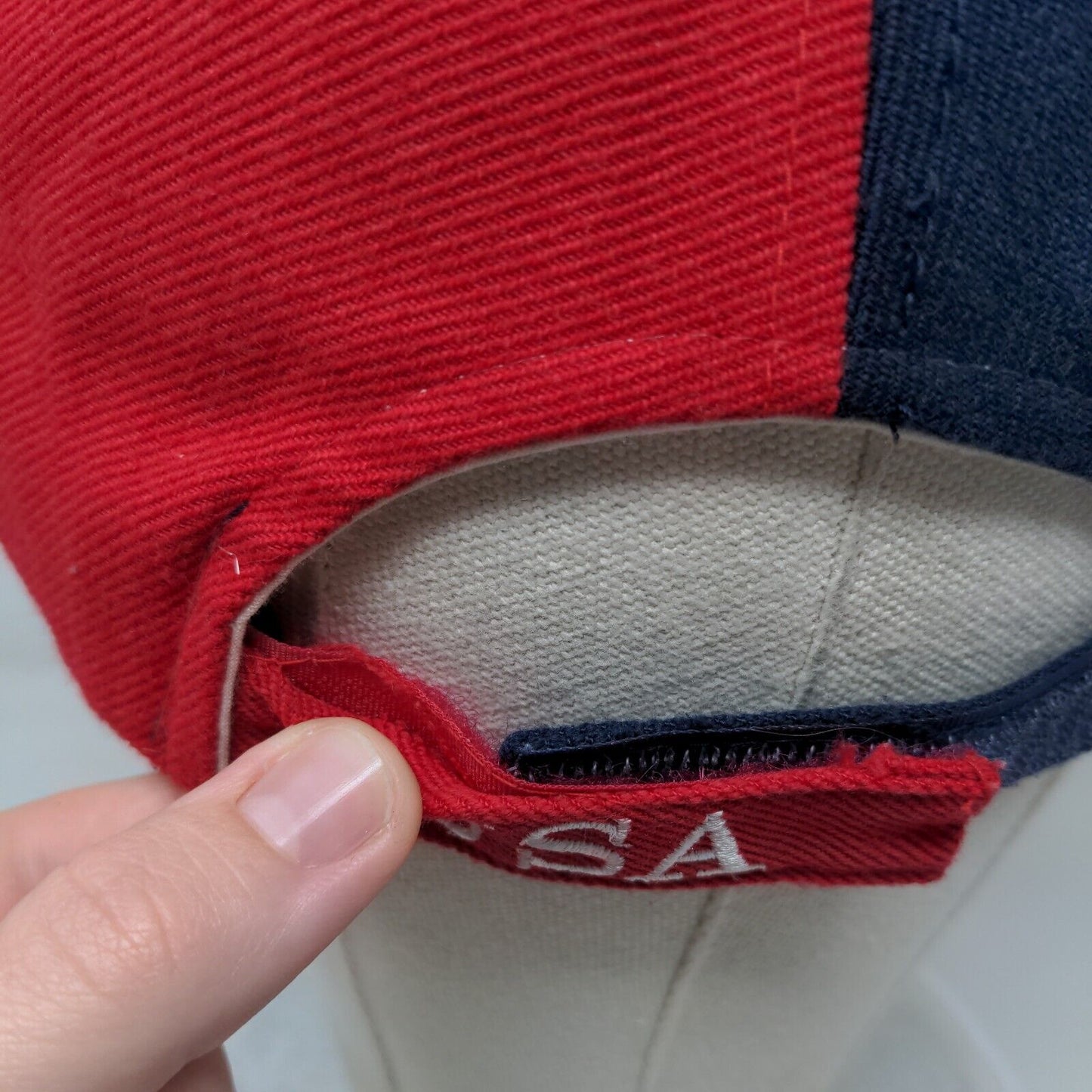 American Flag Eagle Strapback Hat Multi OSFA Embroidered Colorblock
