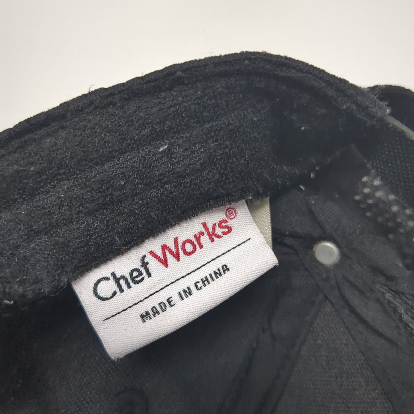 Chef Works Slideback Hat Black One Size Adjustable Solid Mesh Blank