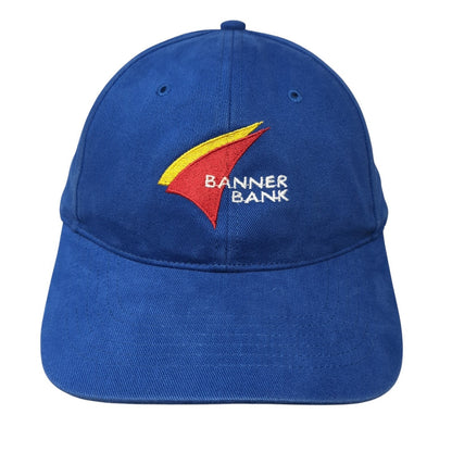 Banner Bank Strapback Hat Blue One Size Adjustable Embroidered Richardson