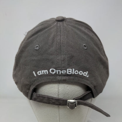Hero Slideback Hat Gray One Size Embroidered I Am One Blood 6 Panel