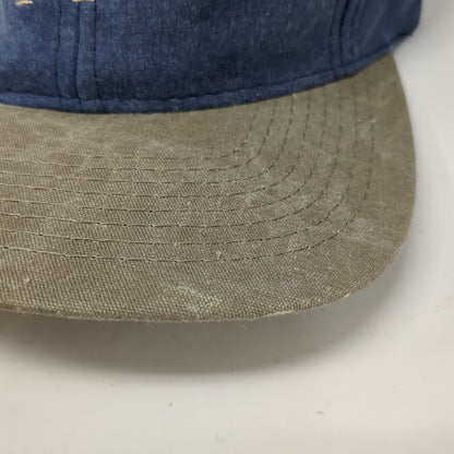 Kati Baseball Cap Blue One Size Apple Logo Slideback Two Tone Hat Vintage