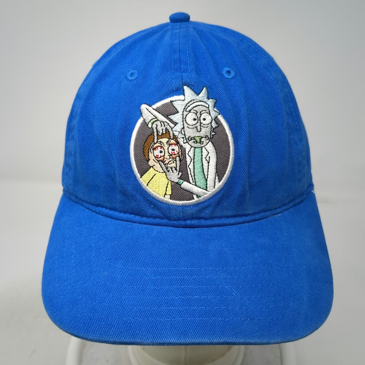 Rick and Morty Baseball Cap Blue One Size Adult Swim Graphic Slideback Hat